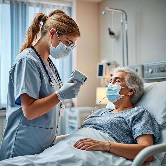 It shows simulation of CO2 detectors in a real patient that is affected by smoke or fire nearby.